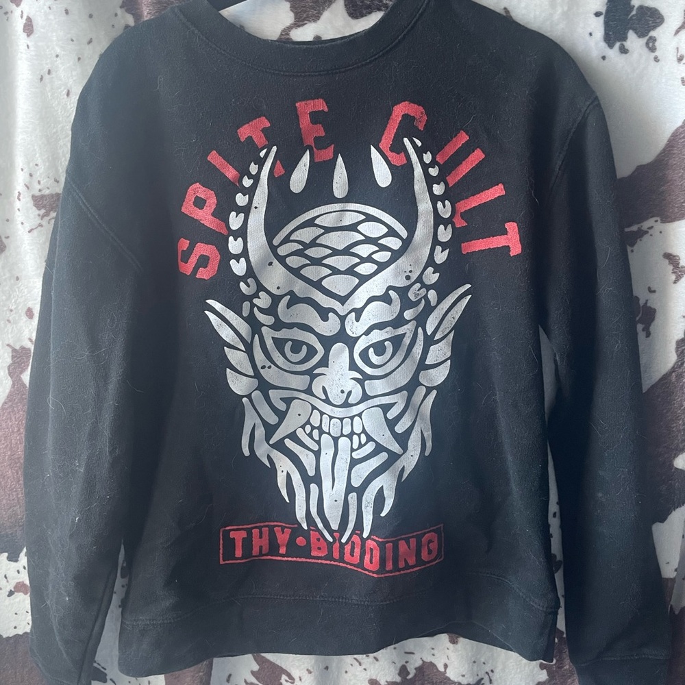 Spite Cult Black Graphic Sweatshirt